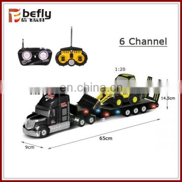 Six function 1:32 scale plastic rc tow truck for sale