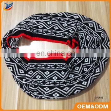 Factory wholesale acrylic winter hood scarf