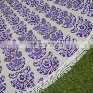 Indian Mandala Roundie Round 100% Cotton Round Beach Yoga Mat Table Cloth photo-5