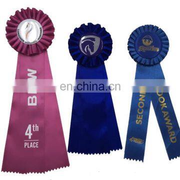 Customized handmade horse showing ribbon rosette for Racing games