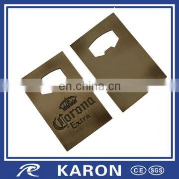 cheap antique plated metal bottle opener credit card
