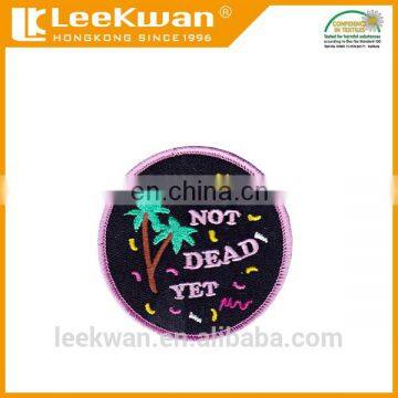 China made black twill embroidered patch