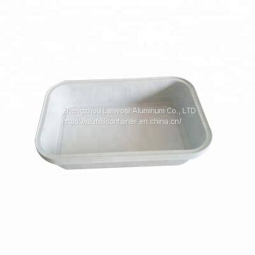 High Quality White Coated Airline Aluminium Foil Container With Lid For Inflight