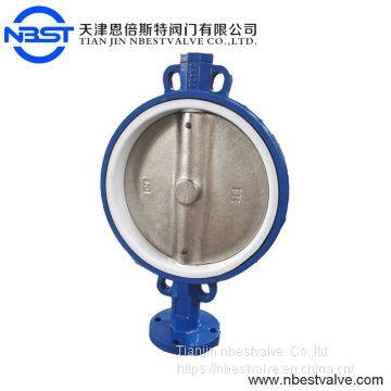 Low Pressure Cast Iron Wafer Type Butterfly Valve Universal Flange D071F-10Q