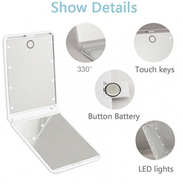 Двустороннее косметическое зеркало с увеличением в 2 раза photo-5