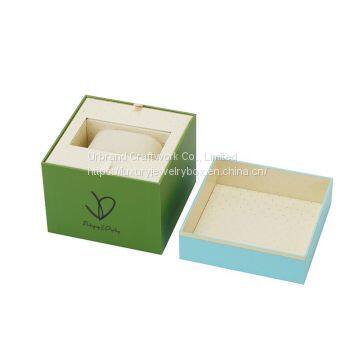 Custom Man/Male Single Cardboard Watch Paper Packaging Box with Sponge Pillow