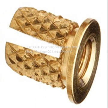 PFLB-256/440/632 Insertos Knurling Brass Insert Nut Press-in Threaded Inserts Flange-Head Plain PEM Knurled Inserti Copper Nuts PEM Standard photo-5