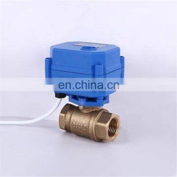 6NM Torque 2 Way electric motor ball valve for Industrial automation small devices, motorized actuator valve