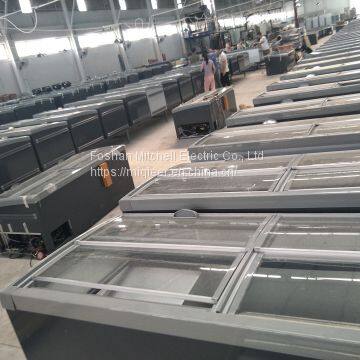 Meatball freezer manufacturer, seafood freezer trade wholesale, supermarket island cabinet factory direct sales