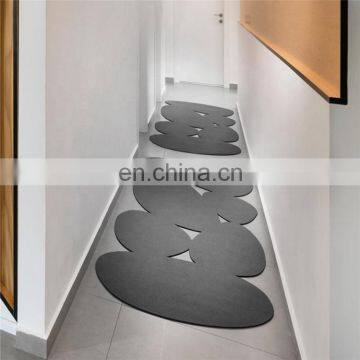 Modern Minimalist Wool Felt Rug, Corridor Rug, Eco Friendly Boho Rug photo-6