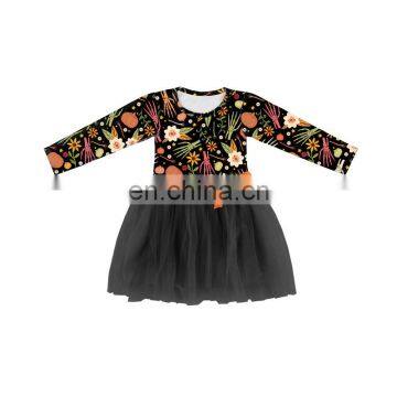 Girl Halloween Pumpkin Tutu Dress Kids Party Wear Dress Frock Design For Baby Girl photo-6