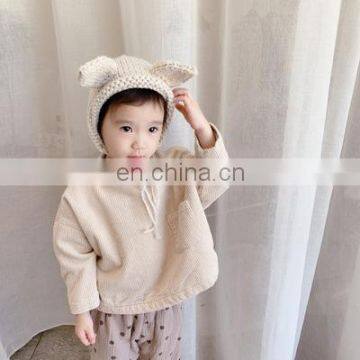 2020 children's clothing autumn and winter clothing new children's Korean version plus velvet shirt girls autumn pullover shirt