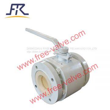 3 PCS Manual Ceramic Lined Floating Ball Valve ZrO2 Ceramic Ball photo-2