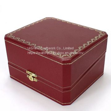 Luxulry Design High Quality PU Leather Watch Box Custom Logo Elegant Watch Jewelry Boxes