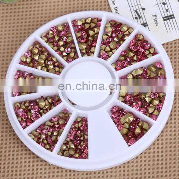 Best Selling Pink Sharp Shiny Diamond Nail Rhinestone Crystal Nail Art Decoration Rhinestone