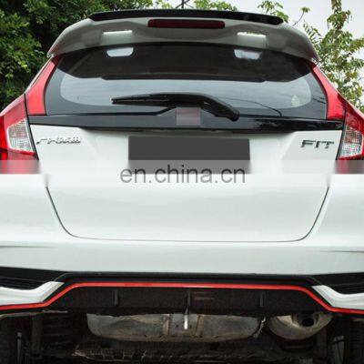 2021 New Other Exterior Accessories ABS Carbon Fiber Look Front Bumper Lip Spoiler Splitter Diffuser for Honda Jazz Fit 2018 photo-5