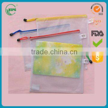 High quality with convenient and light pvc document bag with slider