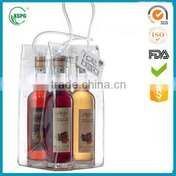 popular custom transparent PVC cooler bag for wine