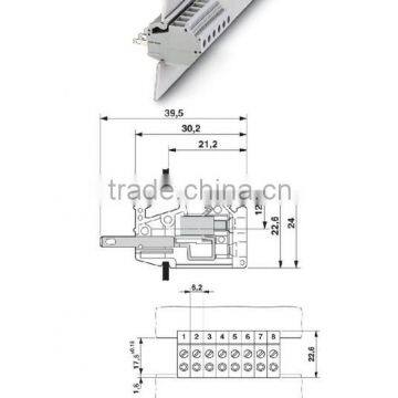 Through Panel Terminal Connector Block With 6.20mm Pitch Vertical Wire Inlet photo-2
