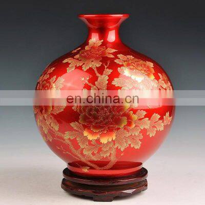 2012 China Red Crystal Glazed Porcelain Decorative Vase Ceramic