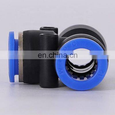 Air Hose Fittings Quick Connector 6mm 8mm 10mm 12mm Plastic PE T Tee Type Tupe Pipe Pneumatic Fitting