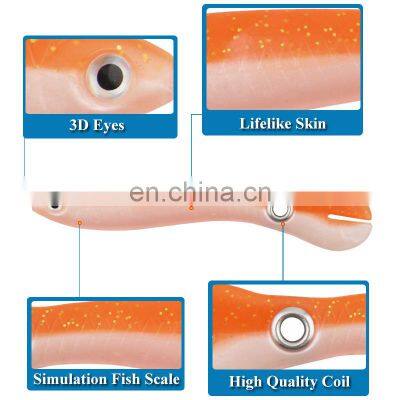 New 100mm/6g Simulated Loach Fork-Tail Style Fishing Soft Baits Sinking Saltwater Soft Lures photo-4
