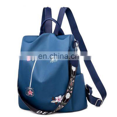 New Design Waterproof Women, Ladies Oxford Backpack With Flower/