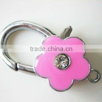 rhinestone Enamel flower lobster buckle charm