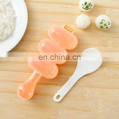 OEM Custom Logo Japanese Plastic 3 Small Kids Ball Maker Rice Baking Molds Sushi photo-4