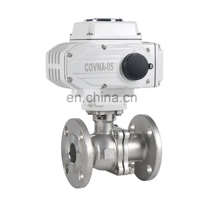 COVNA 1/2 inch PN16 High Pressure ANSI Class 150 2 Way 2PC RF Flange SUS304 Ball Valve with Electric Actuator