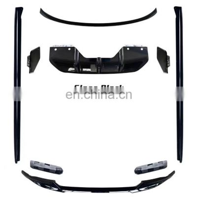 Front Lip Rear Diffuser Side Skirt For BMW F16 X6 M Performance For M TECH Gloss Black Aero Kit