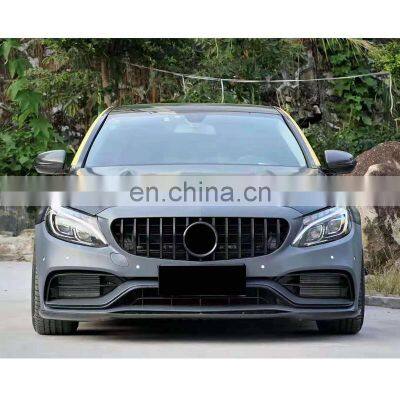 For Mercedes benz C-class W205 modified C63s model Body kits include front bumper assembly grille rear lip and tip exhaust