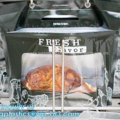 Food Grade Anti Fog Material Resealabele Plastic Hot Chicken Bag, Fresh Chicken Packing Bag, Roast Chicken Boiled Chicken Pouch photo-3