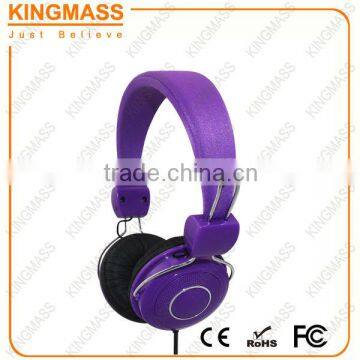 2015 Newest Mobile phones accessories Fashion Purple headphones with cotton headbands