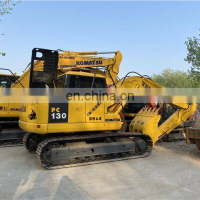 13T used komatsu pc130 crawler excavator with original engine pump undercarriage digging machines for sale