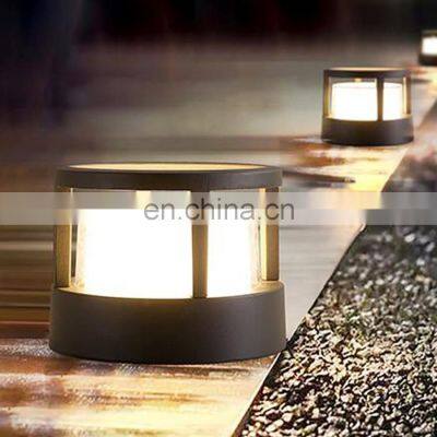 Outdoor Waterproof Pole Powered Bollard Garden Pillar Light LED Landscape Fence Door Bollard Light