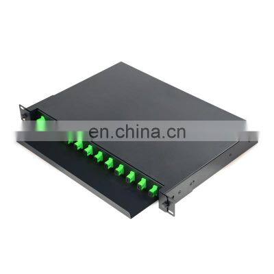 1U 19'' Sliding Type Rack mount Fiber Optic 12 Port Patch Panel Optical SC FOPP