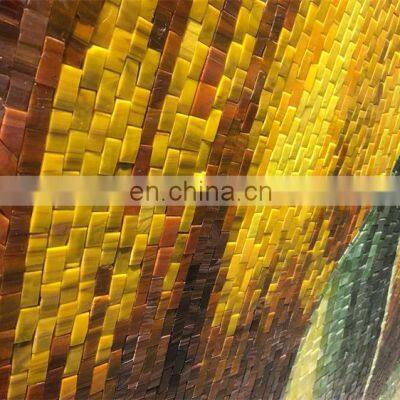 Flower Pattern Wall Tiles Mosaic Art Mural, Art Glass Mosaic Mural,rose Pattern Mural Mosaic Tile Flower Prices