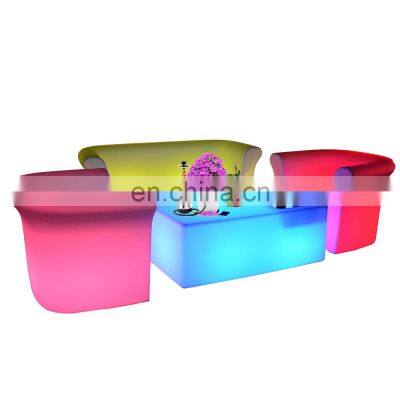 Glowing Illuminated Outdoor Garden Night Club Lounge Led Chairs Tables Furniture Sectional Sofas Set Lighting for Party Event photo-4