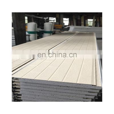 Hotel cold room panel eps roof insulation panel metal carved sandwich panel