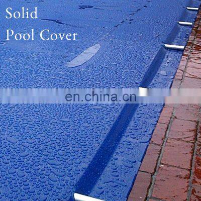 Custom Made Retractable 18oz 610gsm Solid Pvc Tarpaulin Swimming Pool Cover