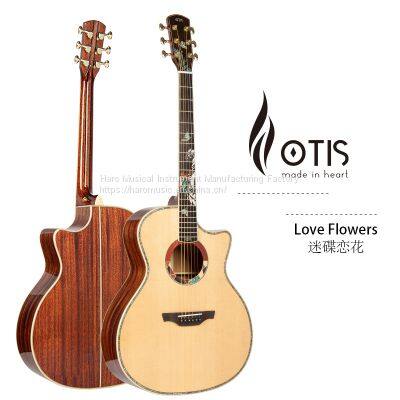 41inch OTIS brand all full solid wood acoustic guitar