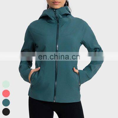 Casual Women's Fashion Sports Trench Windbreaker Windproof Waterproof Coat Custom Outdoor Jackets Women Hooded Windbreaker