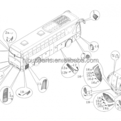 Chinese Bus ZK6122HL Bus Spare Parts LED Lights HJS-002 Outline Marker Lamp
