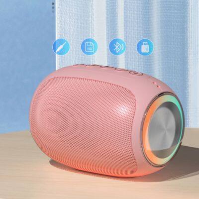 Smart subwoofer speakers portable Mini Outdoor Stereo Subwoofer Waterproof BT led light wireless Speaker