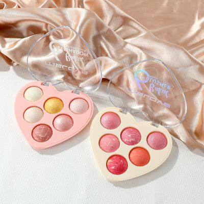 OEM Make up Blusher Bronzer 7 Color Palette Cheek Contourer Highlighter Powder Polvo De Cara photo-3