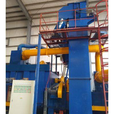 Automatic Direct Shot Blasting Machine Customized Frame H-beam H-beam Drum Conveyor Shot Blasting Machine photo-2