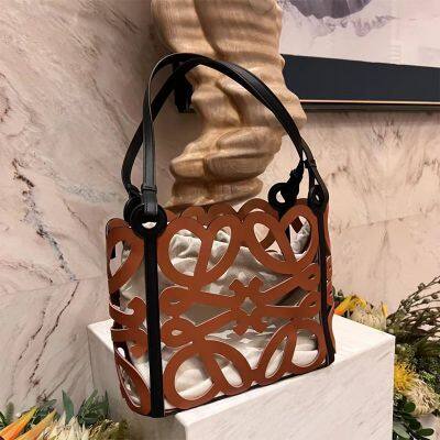 Unique Design Women's Handbag Hollow Out Shoulder Bucket Crossbody Bag Fashionable Tote Bag Elegant Luxury Female Bolso