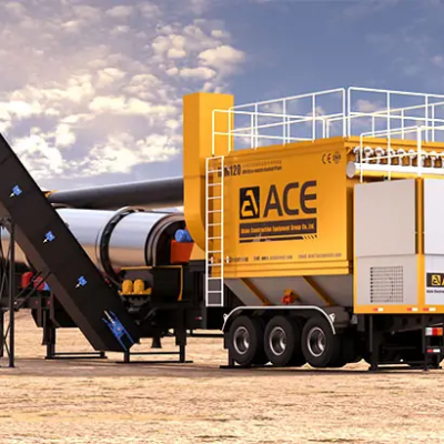 Группа ACE, модель IAM80, 60 - 100 т/ч. Супер мобильный асфальтосмеситель с быстрой сборкой для ремонта дорог в отдаленных местах