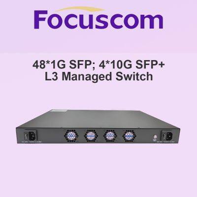 Focuslink S5630-48SF4SX L3 Managed Gigabit Fiber Switch, 48-Port SFP and 4-Port 10G SFP+ Uplink, Enterprise-Level High-Performance Access Switch photo-2